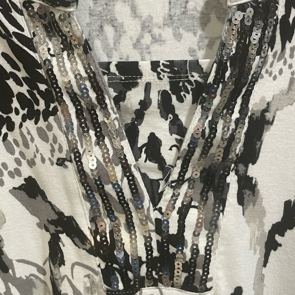Christopher Banks Sequins Animal Print Mixed Media Size XL - Picture 6 of 10